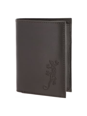 Leather Geldbörse RFID Schutz Leder 13 cm braun-lizard