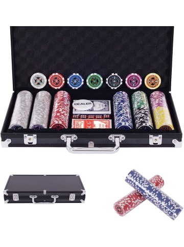 Pokerset 300 tlg. Chips in Schwarz