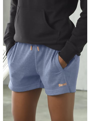 Relaxshorts in jeans-meliert