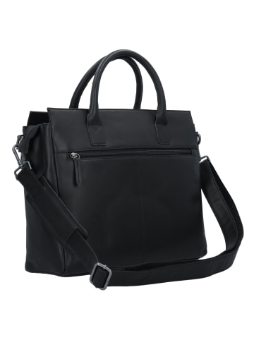 Fiorentina Aktentasche Leder 34 cm Laptopfach black