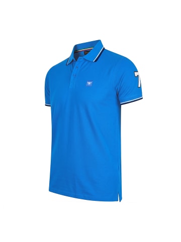 Polo SS Applique Pique in Blau