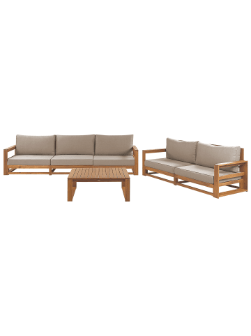 3-tlg Sitzgruppe TIMOR in Braun/Grau/Beige