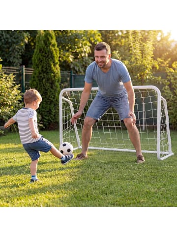 Fußballtor Garten Stahl1 21 x 60 x 80 cm 3-12 Jahre in Silber