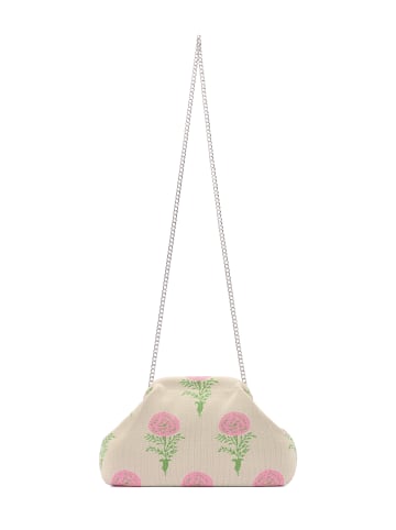 Women Clutch in Beige Multicolor