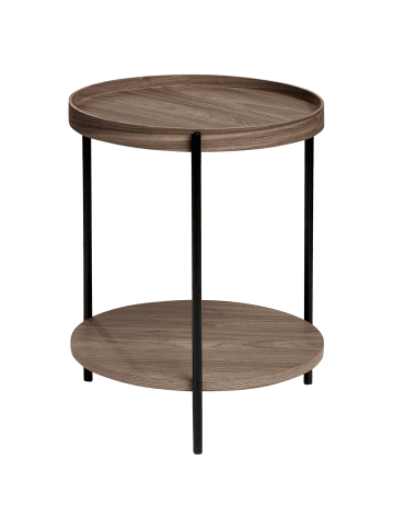 Beistelltisch LANDER in Braun/Schwarz - (W) 49 x (H) 54 x (L) 49 cm