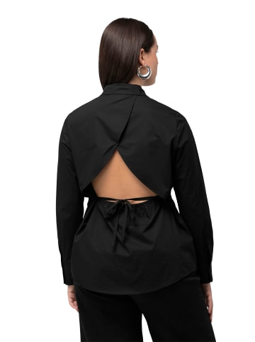 Hemdbluse in schwarz