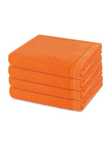 4 X Handtuch im Set Bliss in Orange
