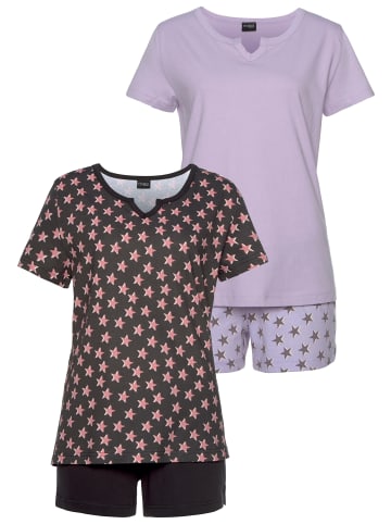 Shorty in schwarz, flieder
