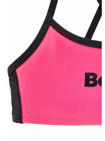 Bustier-Bikini in pink-schwarz