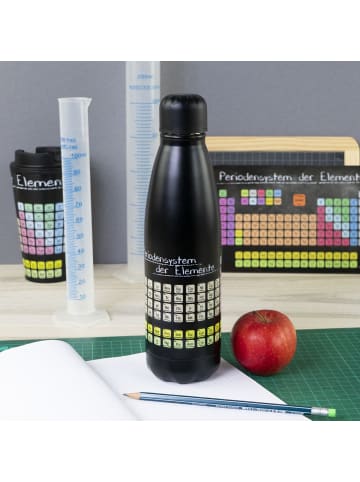 Trinkflasche Periodensystem in schwarz - 500ml