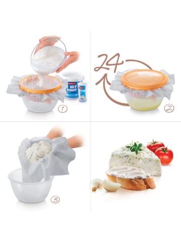 Set für Zubereitung von cremigem Käse DELLA CASA in gelb