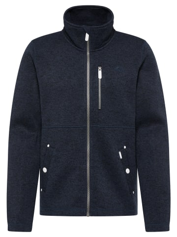 Herren Strickfleecejacke in Marine Melange