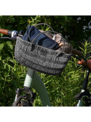 Fahrradkorb Weidenoptik in Grau