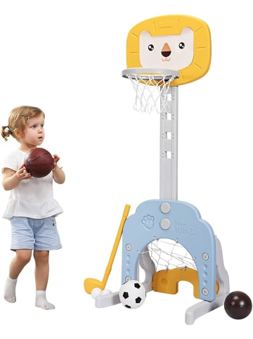 3 in 1 Kinder Basketballständer in Gelb