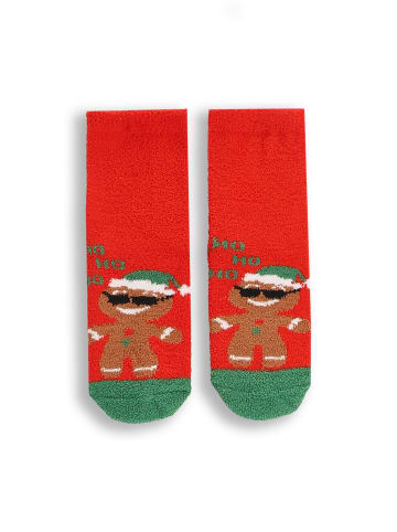 Frottiersocken Xmas in rot