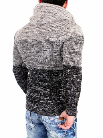 Strickjacke Colorblock in schwarz
