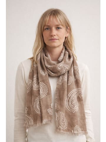 Schal " Paisley " in taupe