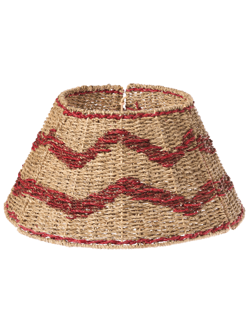 Weihnachtsbaumkragen HIVER in Naturfarben/Rot - (W) 43 x (H) 24 x (L) 43 cm