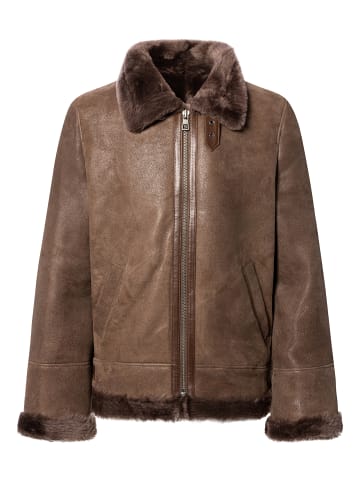 Herren Lammfelljacke in mokka