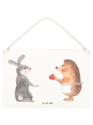 Schild Hase Igel ohne Spruch in Transparent