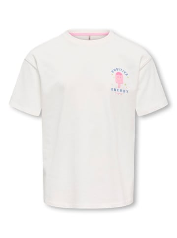 T-Shirt Loose Print Kogrosita Bio-Baumwolle in cloud dancer