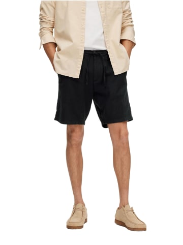 Short SLHREGULAR-BRODY LINEN regular/straight in Schwarz