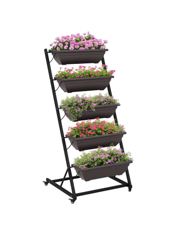 Blumenständer in Kaffee-Braun 65L x 67B x 145H cm