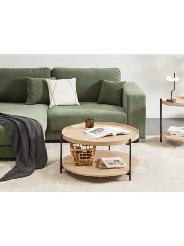 Couchtisch LANDER in Braun/Schwarz - (W) 78 x (H) 40 x (L) 78 cm