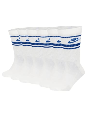 Socken 6er Pack in Weiß/Blau