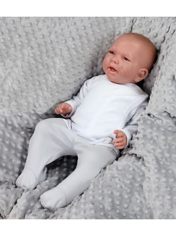 Unisex Baby Wickelshirt Langarm 5er Pack in weiß