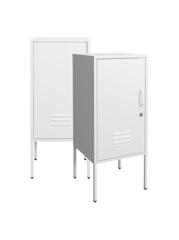 Nachtschrank Hausjärvi 2er Set in Creme (H)82cm (B)35cm (T)35cm