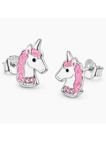 Silber Ohrringe 925 Einhorn 0,7 cm x 0,8 cm