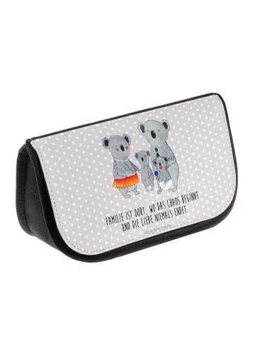 Kosmetiktasche Koala Familie mit Spruch in Grau Pastell