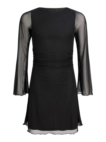 Mesh-Kurzkleid Stretch Langarm Jxminna in black