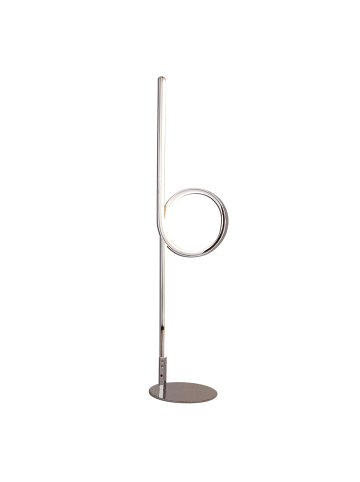 LED Tischleuchte "LOOP" in chrome - (L)14 cm x (B)14 cm x (H)65 cm - EEK G