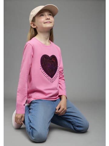 Langarmshirt in pink