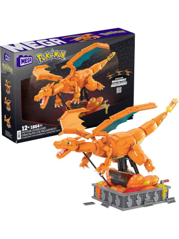 Mega Pokémon Glurak Actionfigur 1664 Teile bewegliche Figur 28 cm 12+