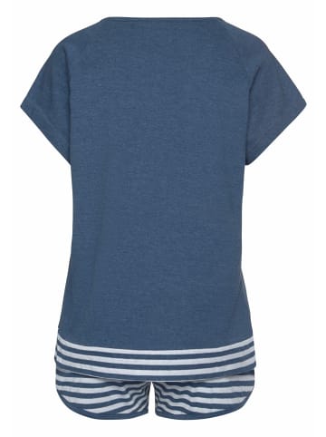 Shorty in blau-meliert