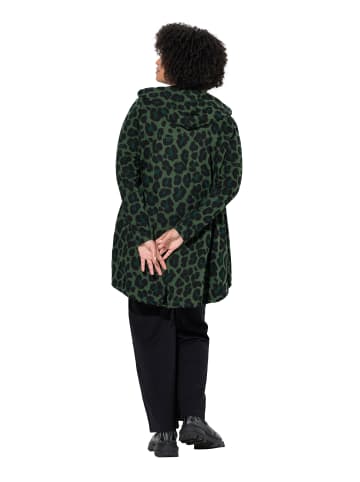 Sweatjacke in dunkelgrün
