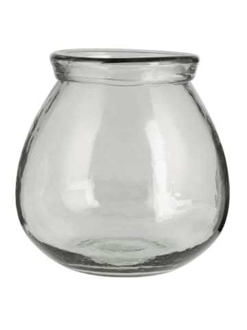 Glas Vase mit großer Öffnung aus mundgeblasen in klar