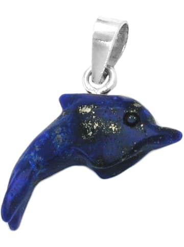 Anhänger ca. 20x12x5mm Silber 925 in blau