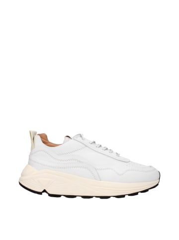 Weiß Leder Chunky Sneaker