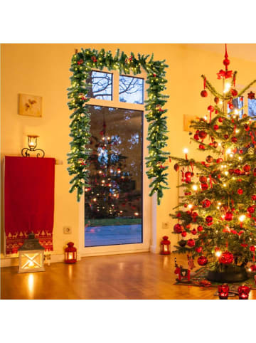 Weihnachtsgirlande mit Beleuchtung in Grün