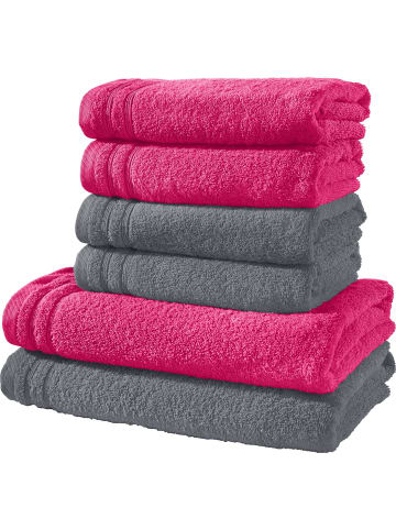 Frottier Frottier-Set 6-teilig Heidelberg in pink-anthrazit
