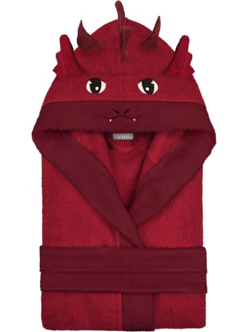 Baby Bademantel 'Malia' aus Bio-Baumwolle in Rot / Drache