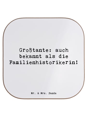 Untersetzer Großtante Historikerin mit Spruch in Weiß
