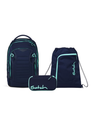 Schulrucksack-Set MATCH PLUS "Ocean Mint" 3-tlg. in Blau