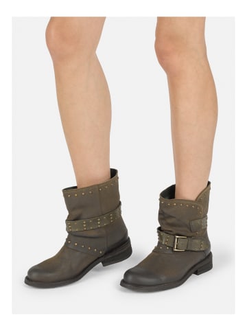 Stiefelette Grün