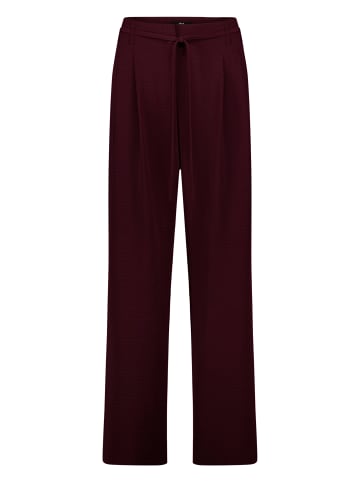Modern fit Hose mit Bindegürtel in Dark Aubergine