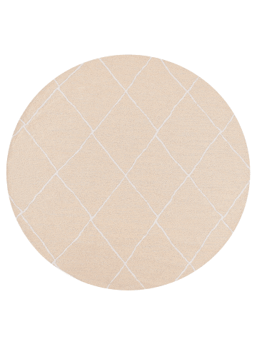 Outdoorteppich GWALIOR in Beige/Weiß - (W) 120 x (L) 120 cm